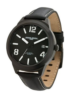 Jorg Gray Leather Black Dial #JG1950-12