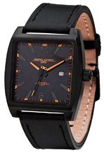 Jorg Gray Leather Black Dial #JG5200-18