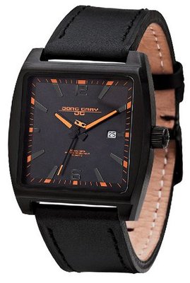 Jorg Gray Leather Black Dial #JG5200-18