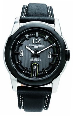 Jorg Gray Leather Charcoal Dial #JG9400-24
