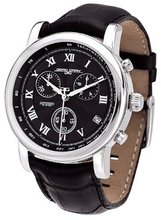 Jorg Gray Leather Chrono Black Dial #JG7200-13