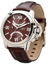 Jorg Gray Leather Multifunction Brown Dial #JG1850-15