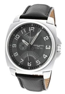 Jorg Gray Leather Multifunction Gunmetal-tone Dial #JG1040-11