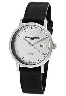 uJorg Gray Silver Dial Black Genuine Leather 