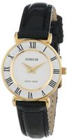Jowissa J2.028.S Roma 24 mm Gold PVD Black Leather Roman Numeral