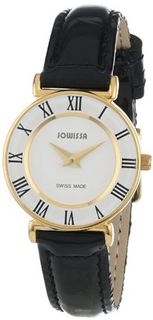 Jowissa J2.028.S Roma 24 mm Gold PVD Black Leather Roman Numeral