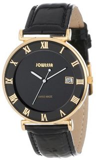 Jowissa J2.049.L Strada Black Sunray Roman Numerals Patent Leather Date