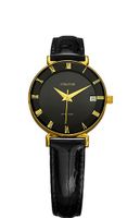 Jowissa J2.049.S Strada Black Sunray Roman Numerals Patent Leather Date Thin