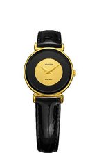 Jowissa J3.018.S Elegance 24 mm Gold PVD Black Leather