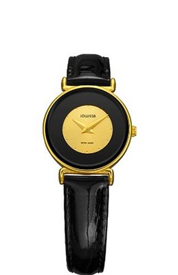 Jowissa J3.018.S Elegance 24 mm Gold PVD Black Leather