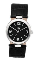 Joy Quartz with Black Dial Analogue Display and Black Leather Strap JW600