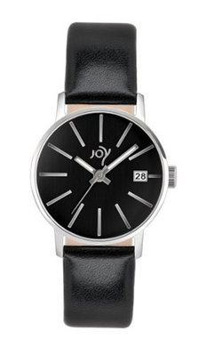 Joy Quartz with Black Dial Analogue Display and Black Leather Strap JW626