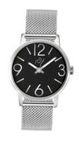 Joy Quartz with Black Dial Analogue Display and Silver Stainless Steel Strap JW642