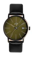 Joy Quartz with Green Dial Analogue Display and Black Leather Strap JW635