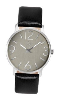 Joy Quartz with Grey Dial Analogue Display and Black Leather Strap JW641