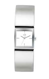 Joy Quartz with White Dial Analogue Display and Silver Stainless Steel Strap JW610