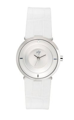 Joy Quartz with White Dial Analogue Display and White Leather Strap JW605