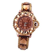 Dial Shining Roman Arabic Scale Cloth Accessories  Dress Bracelet es Gold