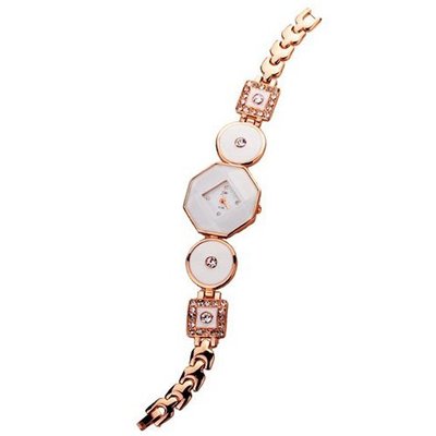 Exquisite Elegant Irregular Dial Metal Bracelet Quartz Movement Wrist
