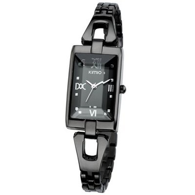 Fashion  Rectangular Dial Quartz Brand Eyki Kimio The Hours Clock Black