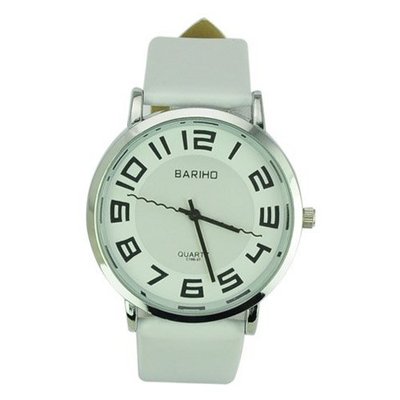 Fashionable Graceful PU Leather band Quartz Movement Wrist