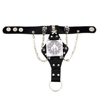Individualized Cool Pirate Symbol Skull Head Key Ring Leather Bracelet
