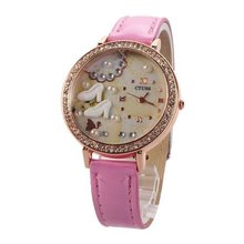 Stylish High-heeled Shoes Design Gilrs' Students' Quartz Polymer Clay Pink