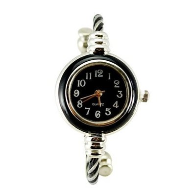 ujss Bracelet Quartz Movement Round Dial Wrist Black 