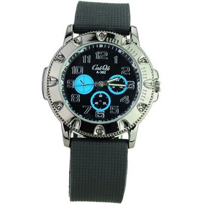 ujss Elegant Quartz Movement Big Graduation of Scale with Soft Silicone Band-Blue 