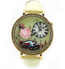 ujss Fashion Jewelry Diamond Romantic Flower for Girls Polymer Clay Wrist White 