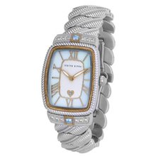 Judith Ripka - Steel & 14K Clad - Blue CZ - Swiss Part Mvt - L-size