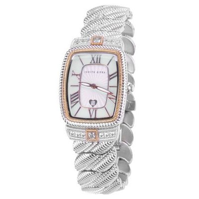 Judith Ripka - Steel & 14K Clad - White CZ - Swiss Part Mvt - L-size