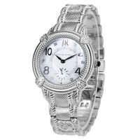 Judith Ripka - Sterling and Stainless Steel Sub-dial Bracelet - Swiss Part Mvt - L-size