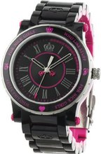 Juicy Couture 1900725 HRH Black and Hot Pink Plastic Bracelet