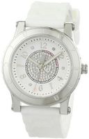 Juicy Couture 1900772 HRH Stainless-Steel Case White Jelly Strap
