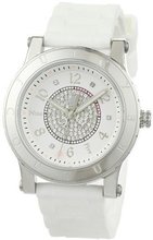 Juicy Couture 1900772 HRH Stainless-Steel Case White Jelly Strap