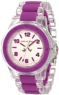 Juicy Couture 1900868 Rich Girl Clear Plastic Bracelet With Purple Silicone Inlay