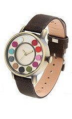 Julius JA-505B White round Dial Black Leather Band Analog  Wrist