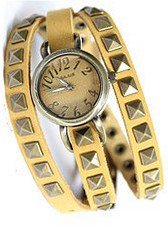 Julius JA-528D Beige Dial and Yellowish Brown Leather Band Analog  Wrist