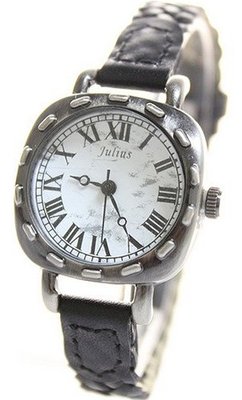 Julius JA-552A White Dial and Black Leather Band Analog  Wrist