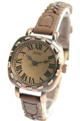 Julius JA-552B Brown Dial and Brown Leather Band Analog  Wrist