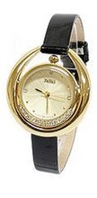 Julius JA-563D Beige Dial Black Leather Band Analog  Wrist