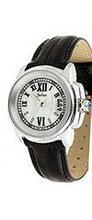 Julius JA-603B White Dial Black Leather Band Analog  Wrist