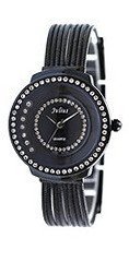 Julius JA-613D Black Dial Black Metal Band Analog  Wristt