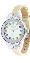 Julius JA-627A White Dial and White Leather Band Analog  Wrist