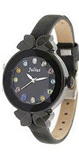 Julius JA-627B Black Dial and Black Leather Band Analog  Wrist