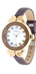 Julius JA-627C White Dial and Dark Brown Leather Band Analog  Wrist