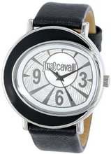 Just Cavalli R7251186502 Lac Stainless Steel Black Genuine Leather