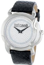 Just Cavalli R7251576502 Eden Stainless Steel Black Genuine Leather