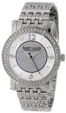 Just Cavalli R7253103502 Moon Round Stainless Steel Silver Sunray Dial Swarovski Crystal